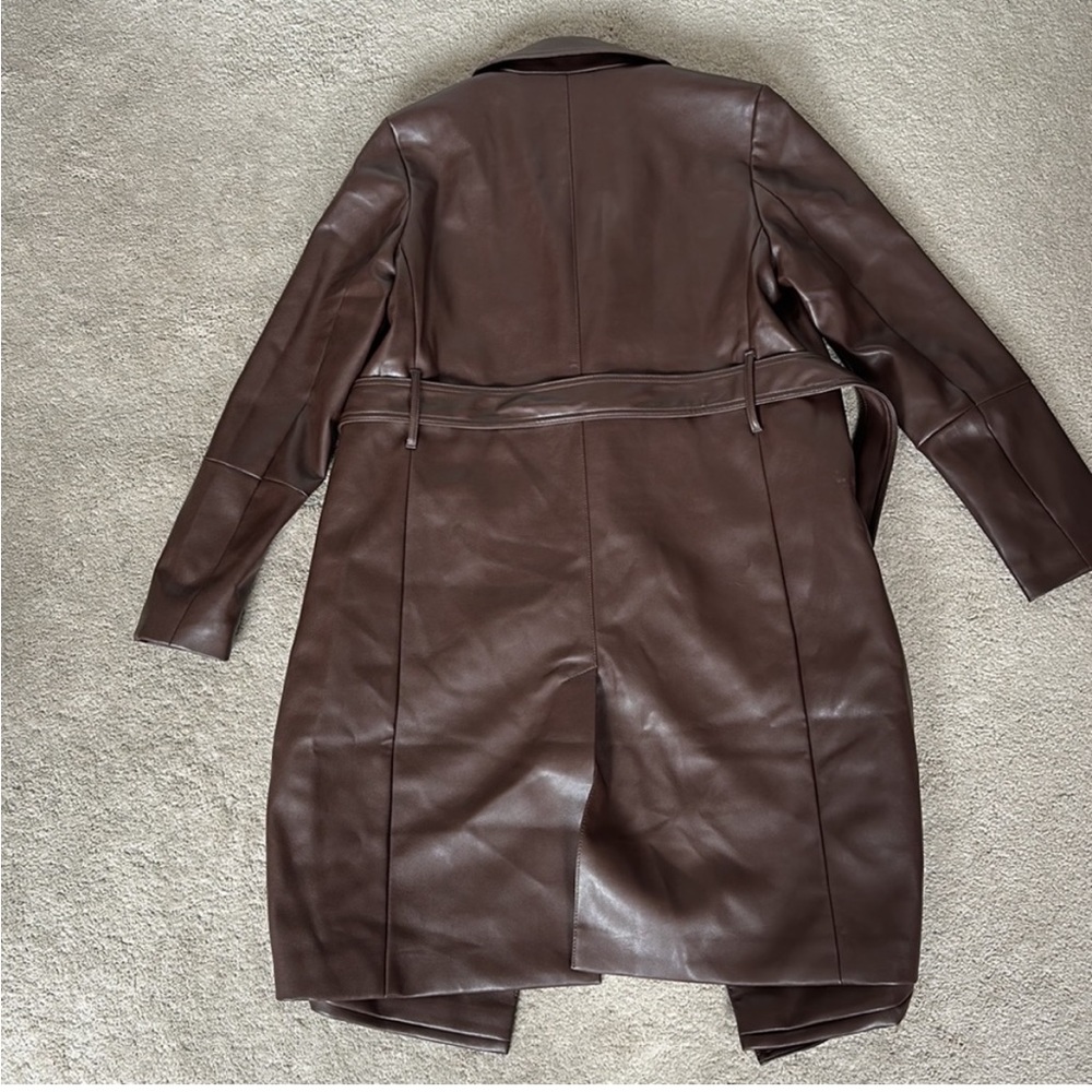Banana Republic Leather Coat - Picture 3 of 4